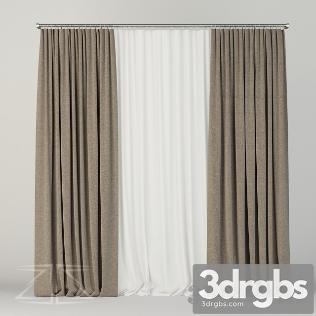 Curtain With Tulle Cornice