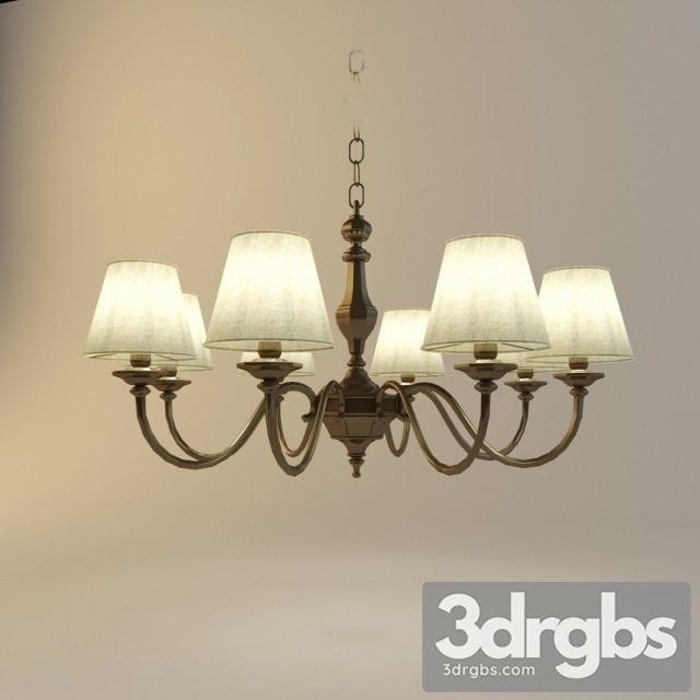 Kolarz Ascot Classic 8 Arm Chandelier Antique Brass