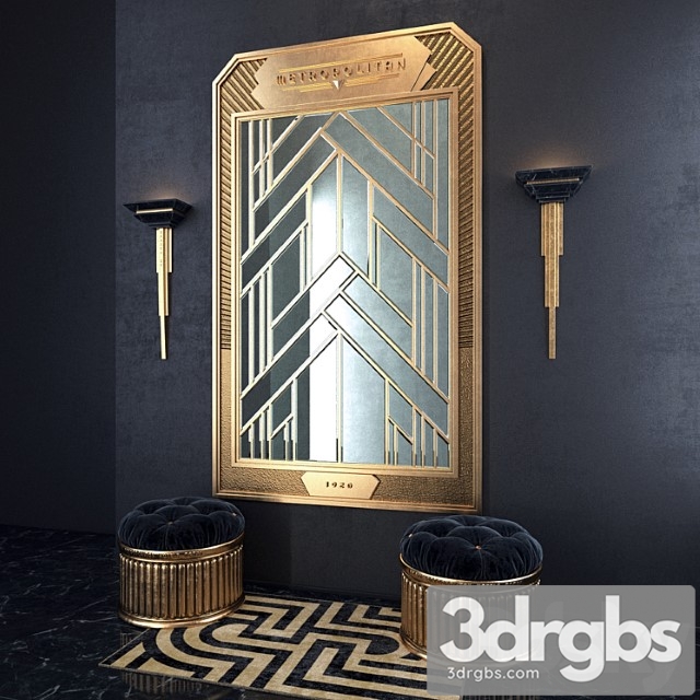 Art Deco Composition With A Mirror