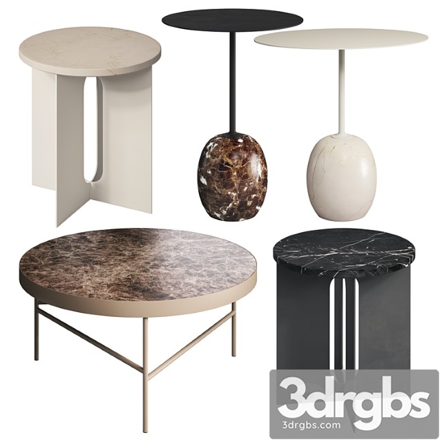 Marble side tables set 1 2