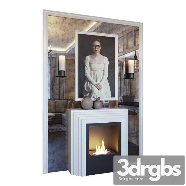 Fireplace, sconce, picture, decor and mirror panel (fireplace sconce picture and decor you)