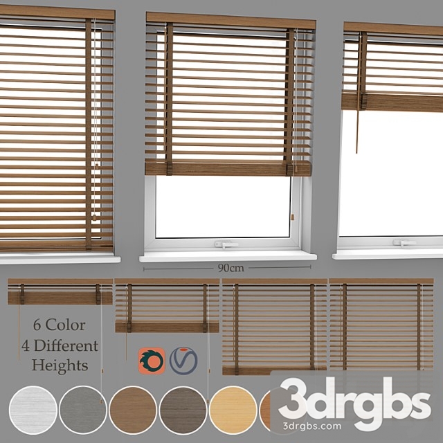 Wood blinds venetian 3 (90cm)