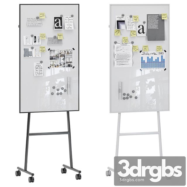 Lintex One Whiteboards With A Black Or White Stand