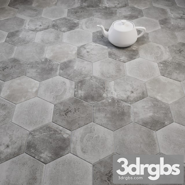 Cir Miami Esagona Dust Grey Ex Polvere Tile Set