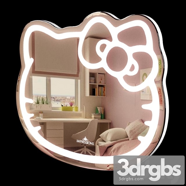 Hello kitty led mirror