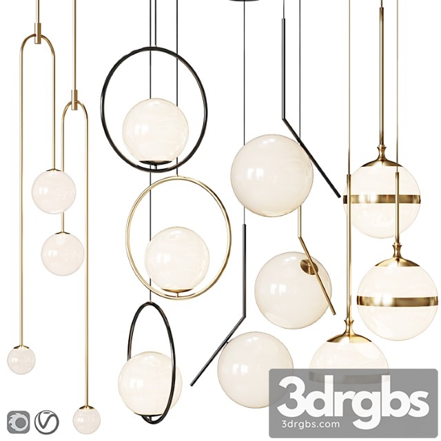 Four pendant lights scandinavian amazing set vol. 21