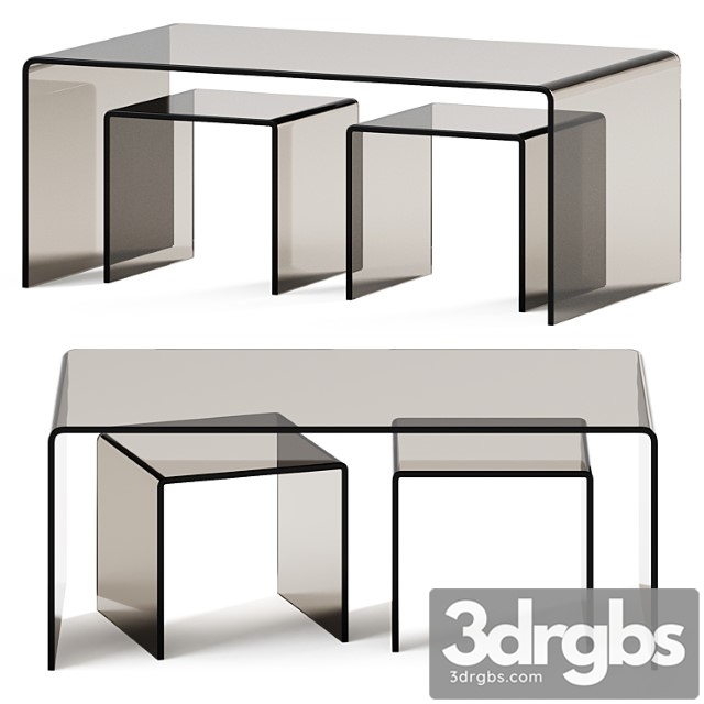 Coffee Table set Clear Club by Kare Design