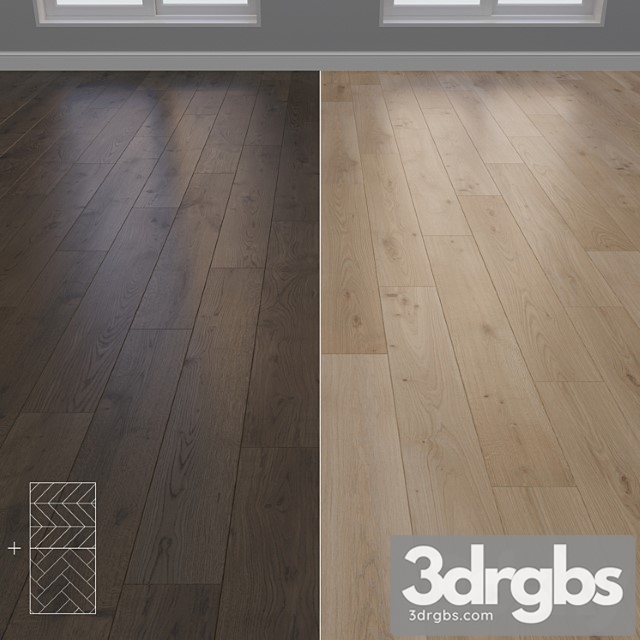 Parquet Oak 2 Types Layout Herringbone Chevron And Linear Setdio23