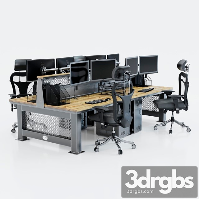 Computer Desk For 4 Workplaces