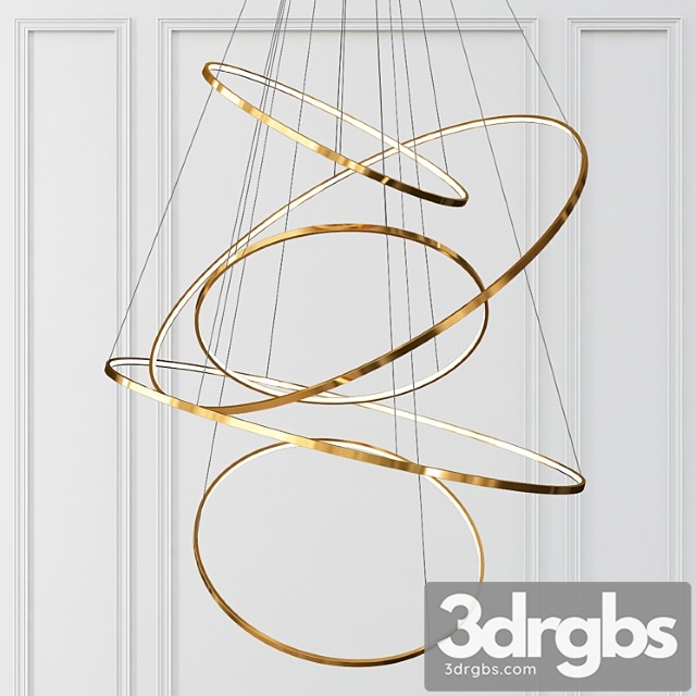 Gold ring chandelier 5