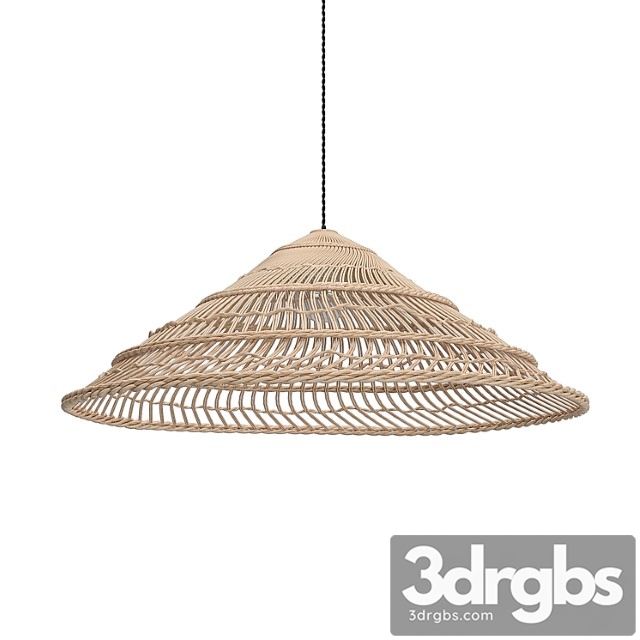 Hk living wicker hanging lamp triangle natural