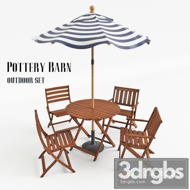 Pottery Barn Outdoor Table and Chair Set