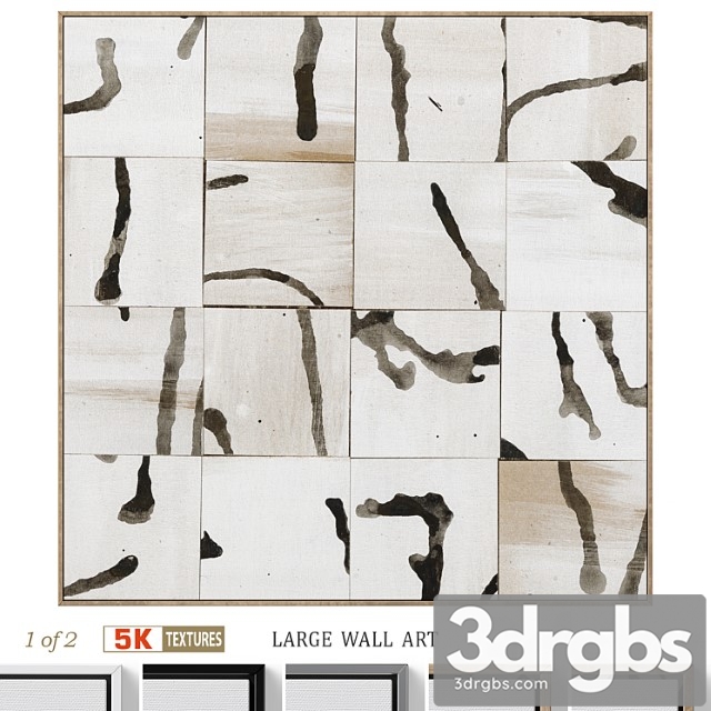 Large abstract neutral wall art c-921