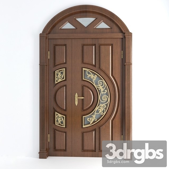 Wooden Door With Decorative Motifs