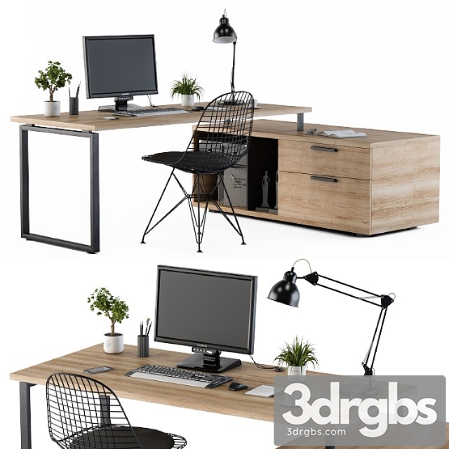 Home office wooden loft style 2