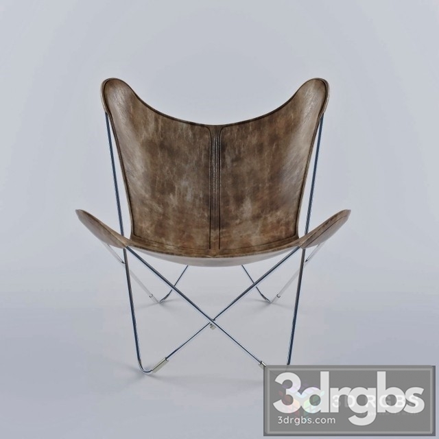 Vaqueta Whisky Leather Butterfly Chair