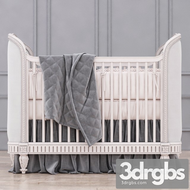 RH Belle Upholstered Crib 1