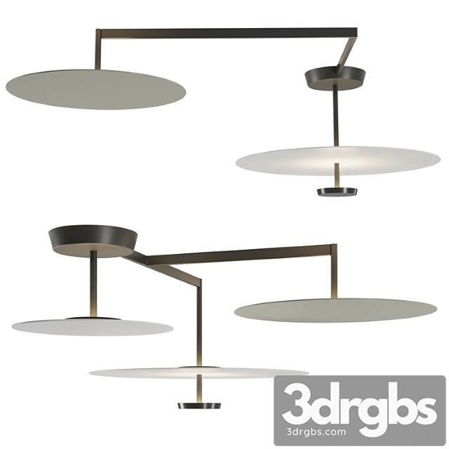 Flat ceiling lamp by vibia