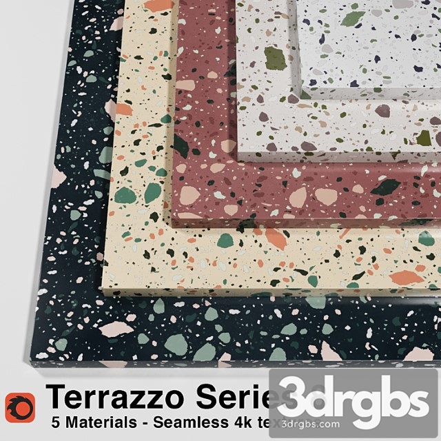 Terrazzo - series 8 (5 seamless materials)