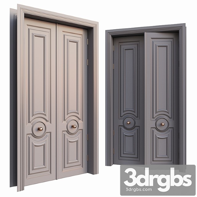 Ave classic gray door with rounded ornament