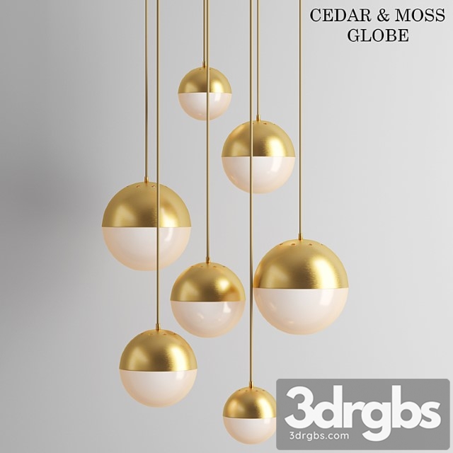 Cedar & moss globe pendant lighting