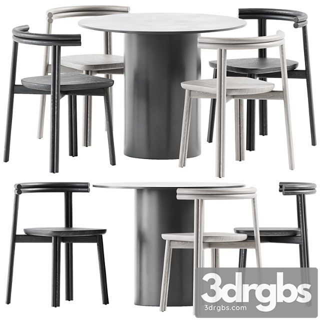 Dial dining table and twill chair by designbythem