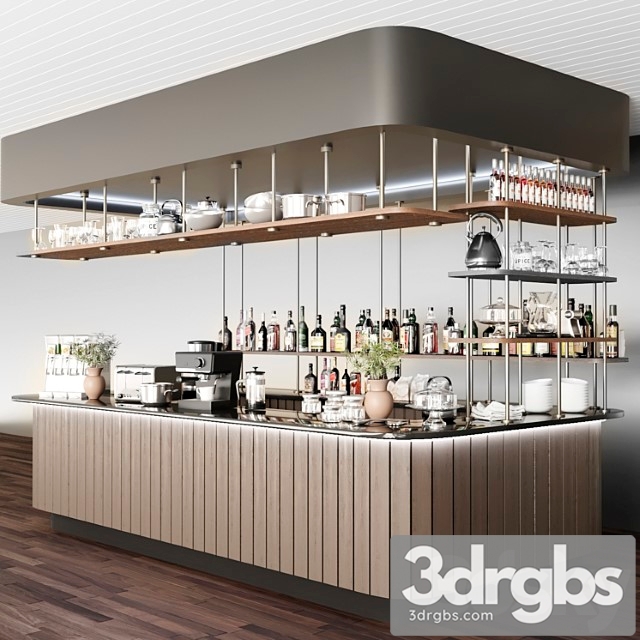 Design project of a cafe in a modern style 2. alcohol