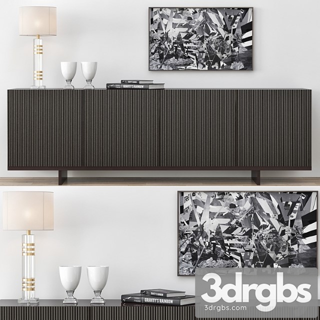 Minotti aylon sideboard with accessories 2
