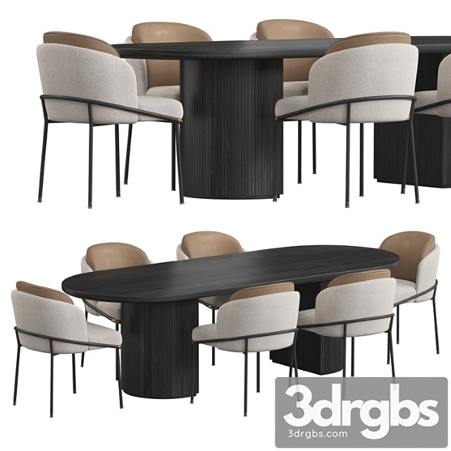 Fil Noir Gubi Moon Dining Table