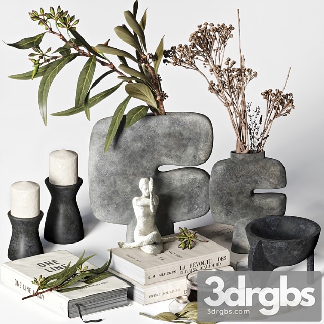Decorative Set 021 With 101 Copenhagen Vases