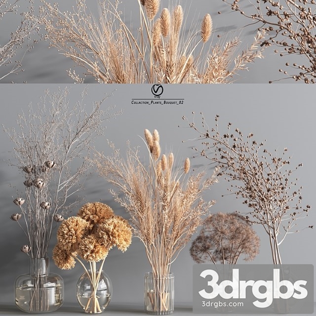 Collaction Plants Bouquet 2 Vray