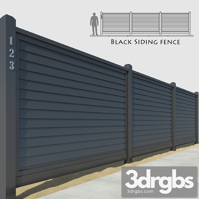 Black Siding Fence