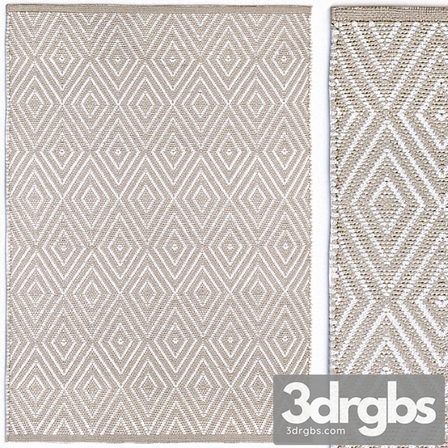 Dash & albert diamond white rug carpet