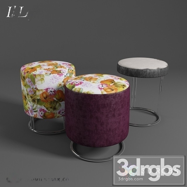 Flower Pouf Set