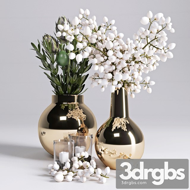 Decorative set Branches in a vase