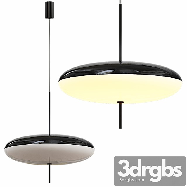 Gino Sarfatti Model No 2065 Ceiling Light In Black And White 1