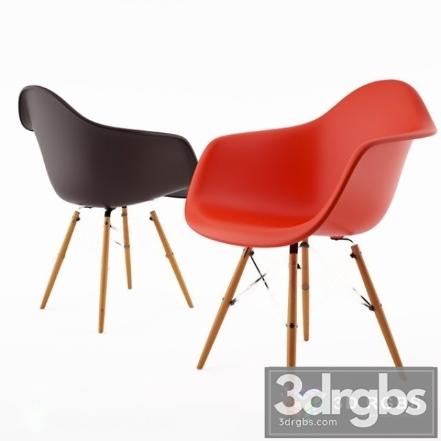 Vitra Eames Red Black Chair