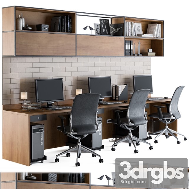 Office furniture - employee set 05 2
