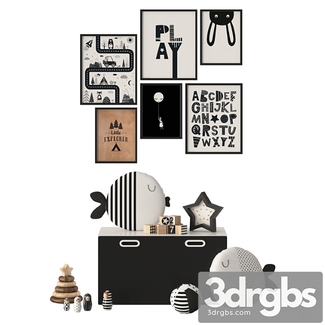 Black and white decor in the nursery ikea stuva