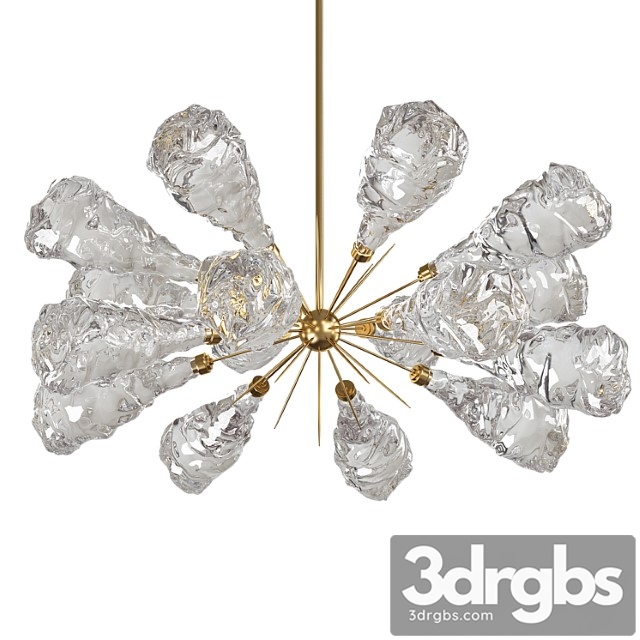 Blossom led oval starburst chandelier by levi wilson from hammerton studio