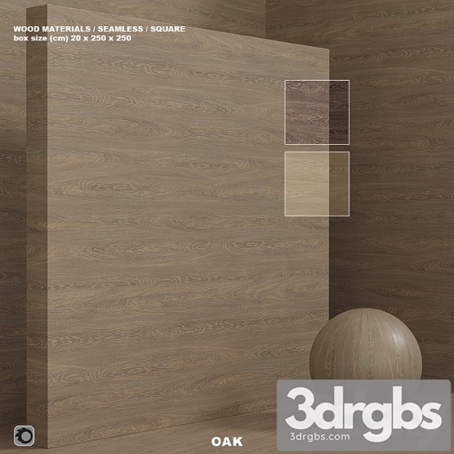 Wood oak material (seamless) - set 90