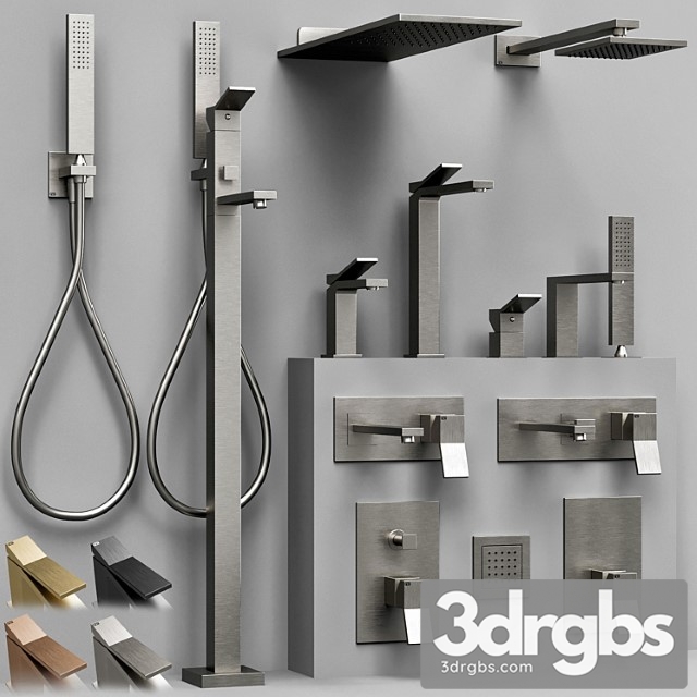 Gessi Rettangolo K Bathroom Faucet Set