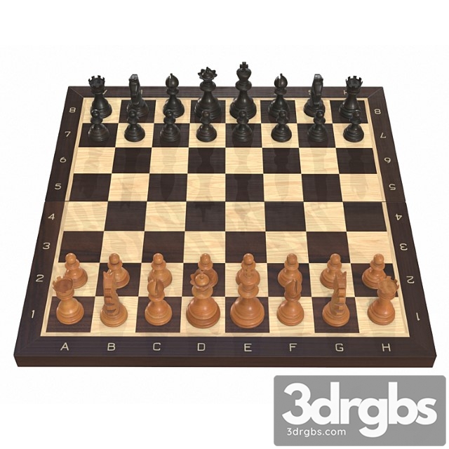 Chess board game pieces