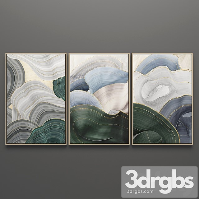 Set of triptych paintings 6