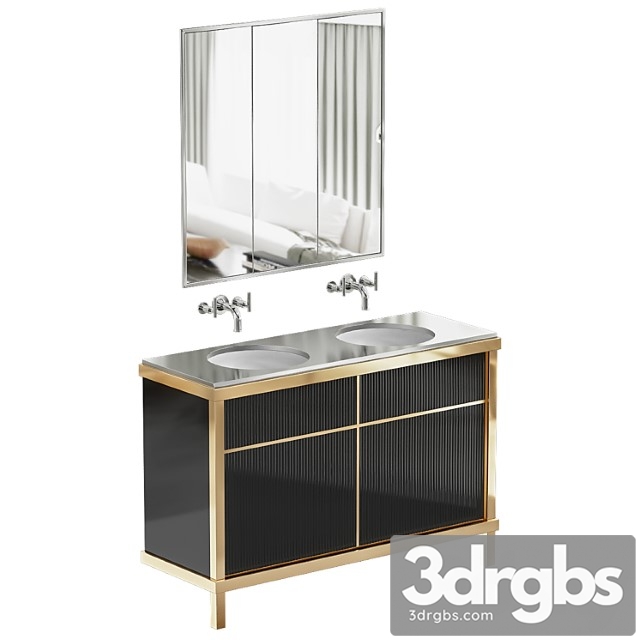 Art deco bathroom vanity