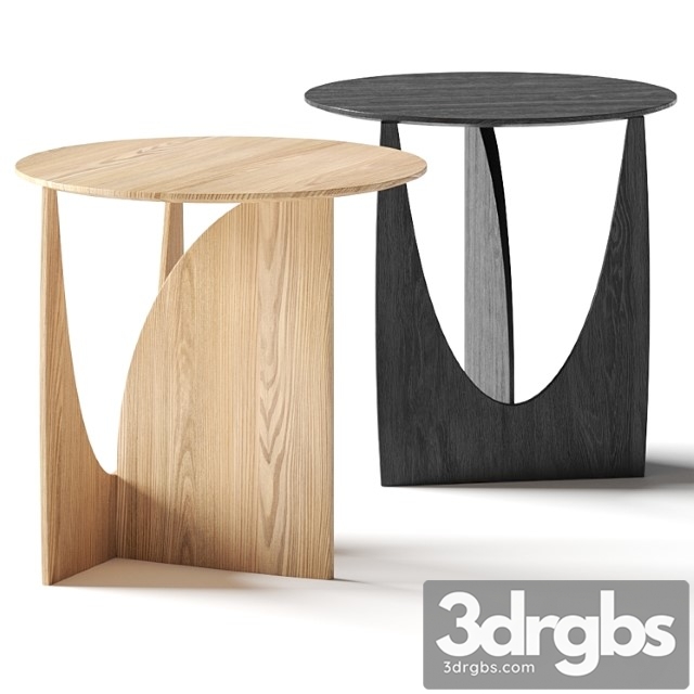 Ethnicraft oak geometric coffee tables