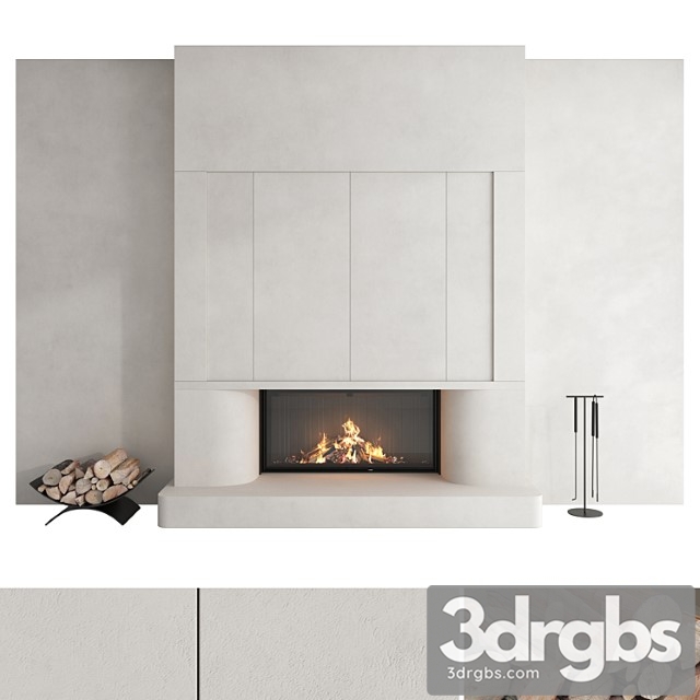 Decorative Wall With Fireplace Set 47