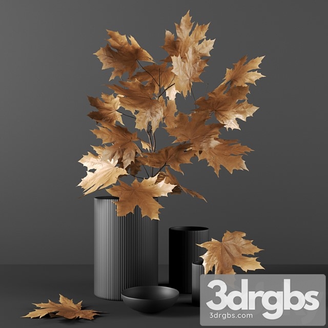 Decor set 9 with maple branch