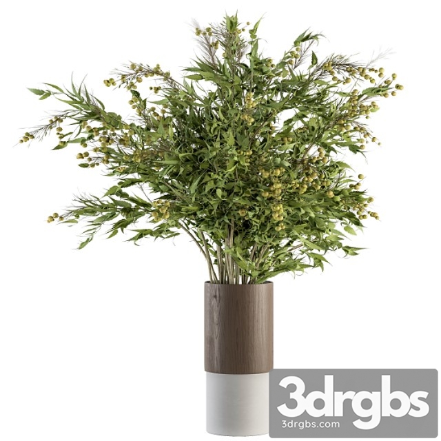 Bouquet - green branch in vase 58