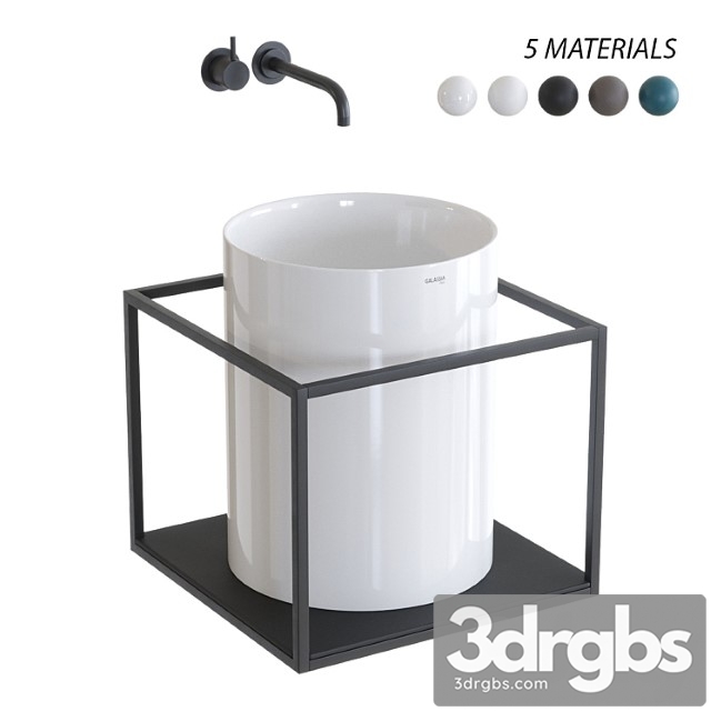 Galassia Core Countertop Ceramic Washbasin Set 2